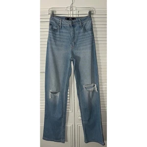 Jeans Hollister Ultra High Rise Papà al ginocchio strappato taglia 25 - Foto 1 di 9