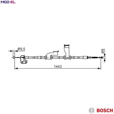CABLE PULL PARKING BRAKE 1 987 482 836 FOR HYUNDAI G3LA 1.0L 3cyl i10G4LA 1.2L - Image 1 of 4