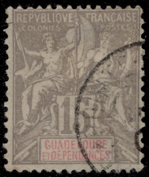 GUADELOUPE 35 - Navigation and Commerce "1900 Grey" (pc21797) - Image 1 of 1