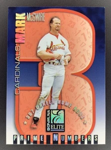 1998 Donruss Elite "Prime Numbers" Mark McGwire (#3a) SSP #'d/87!! MOLTO RARO!! - Foto 1 di 2
