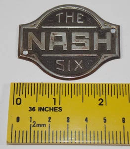 Rare 1921-1924 Nash Six Automobile Radiator Emblem Brass Car Hood Badge Logo USA - Picture 1 of 4