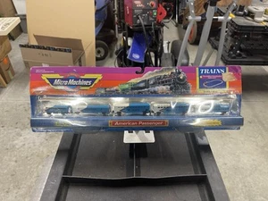 Micro Machines Trains American Passenger 1989 NIB NOS MOC Sealed w/Tracks - Picture 1 of 5