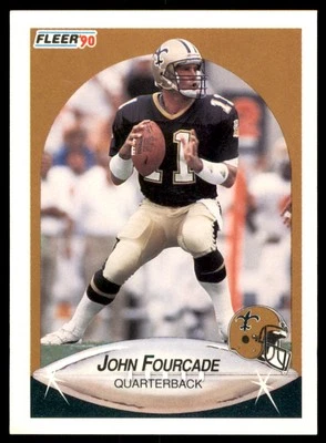 1990 Fleer John Fourcade New Orleans Saints #186 - Image 1 of 2