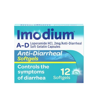 Cápsulas blandas para aliviar la diarrea Imodium A-D, 12 quilates Foto 1 de 4
