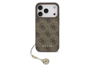 Original Guess Charm 4G Metal Logo Impact Magsafe Case Apple iPhone 17 Pro Braun - Bild 1 von 6