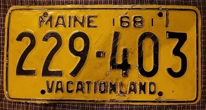 Maine Nummernschild 229 403 von 1968 - Bild 1 von 1