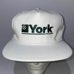 York HVAC White Vintage Baseball Cap Swingster USA - Picture 1 of 5