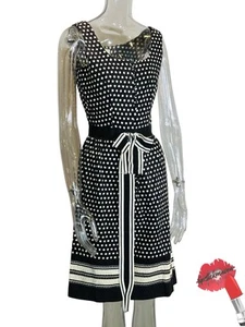 Vintage 60s Oscar de la Renta Boutique Dress Women No Size Tag Polka Dots - Picture 1 of 20