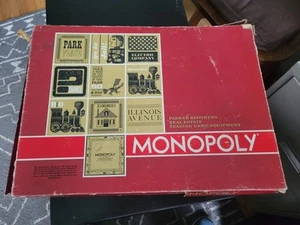 Vintage 1964 Parker Brothers Monopoly Game 10 Metal Tokens Fair box issues - Bild 1 von 12
