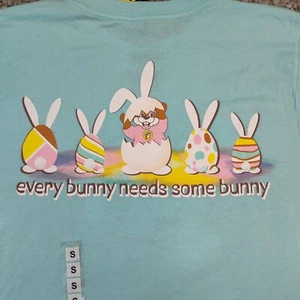 Buc-ee's Women S Easter 2024 tshirt Light blue NWT Bunnies Summer - Picture 1 of 11