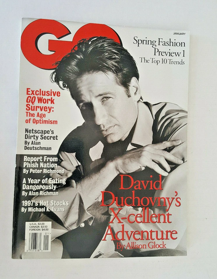 GQ Magazine Jan. 1997 NEW X-Files DAVID DUCHOVNY Gentleman's Quarterly - Image 1 of 1