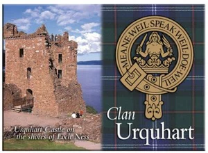 Urquhart Scottish Clan Metallic Souvenir Bild Kühlschrankmagnet Scottish Gift - Bild 1 von 2