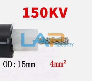 1pz Nuovo Cavo DC Alta Tensione/Temperatura 200° 8M OD:15mm 150KV 4mm² (~11AWG) - Foto 1 di 1
