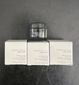 3xGiorgio Armani Crema Nera supreme reviving light Cream 5ml/ 0.16oz Sample EA - Picture 1 of 6