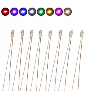 30pcs Pre-soldered Micro Wire SMD LED 0603 Light Resin Cover Waterproof - Picture 1 of 15
