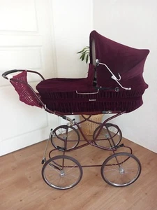 Nostalgie Kinderwagen Knorr 80er Retro Vintage 1983 Kord + Hesba Fußsack - Bild 1 von 15