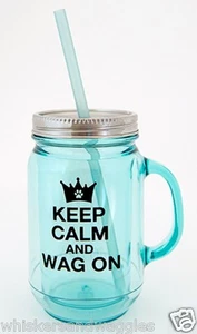 Taza aislada estilo Dog Speak Mason de 20 oz - Mantén la calma y muévete - Imagen 1 de 1
