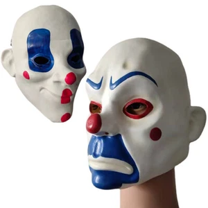 Halloween Joker Robber Mask Adult Clown Dark Knight Scary Party Cosplay Costume - Picture 1 of 13