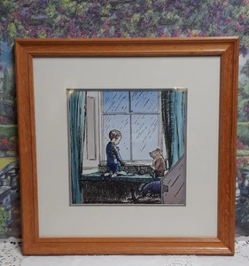 Disney's Winnie the Pooh Christopher Robin stampa artistica classica incorniciata - Foto 1 di 13