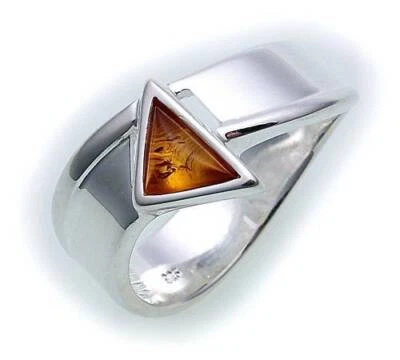 Anello Da Donna In Argento 925 Con Ambra - Immagine 1 di 2