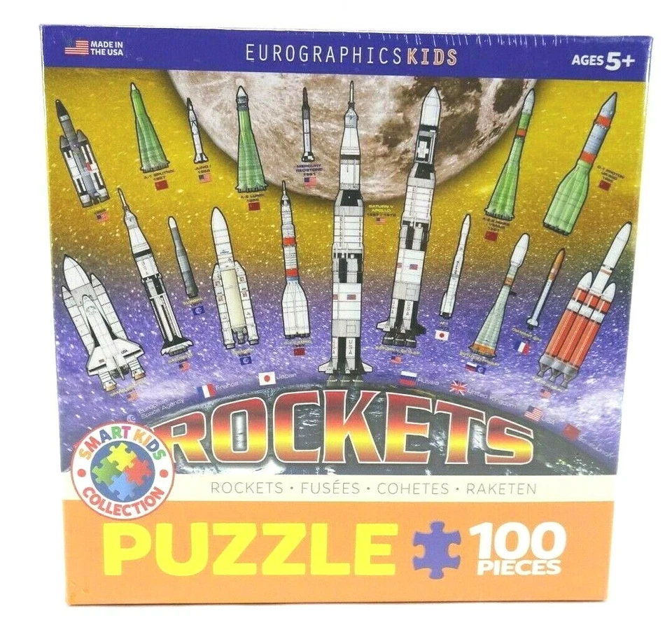 NIB Rockets 100 Piece Puzzle Eurographics Kids Made in USA FACTORY SEALED BOX  - Image 1 of 4