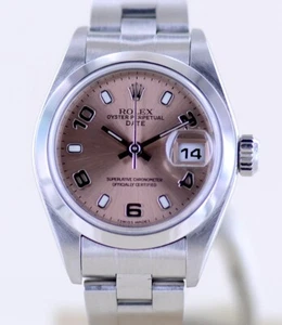 Rolex Uhr Oyster Perpetual Date 26 mm Oysterband 79160 salmon Dial 2002 B+P - Bild 1 von 17