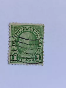 Briefmarke U.S.Postage 1 Cent Franklin grün, 1908-1915, gut erhalten,gestempelt - Bild 1 von 3