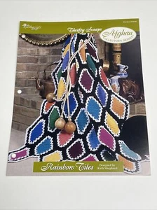 Rainbow Tiles Afghan Thrifty Scraps Crochet Pattern Needlecraft Shop - Picture 1 of 5