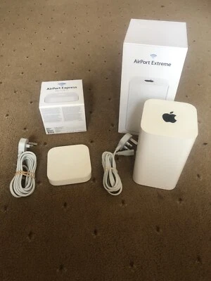 Boxed Apple AirPort Extreme Gigabit A1521 + Express 2 A1392 Wireless Routers - Image 1 of 4