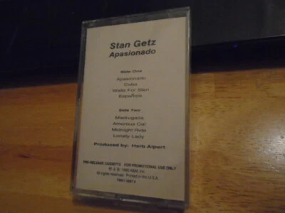 SEALED RARE PROMO Stan Getz CASSETTE TAPE Apasionado jazz HERB ALPERT toto 1990 - Image 1 of 2