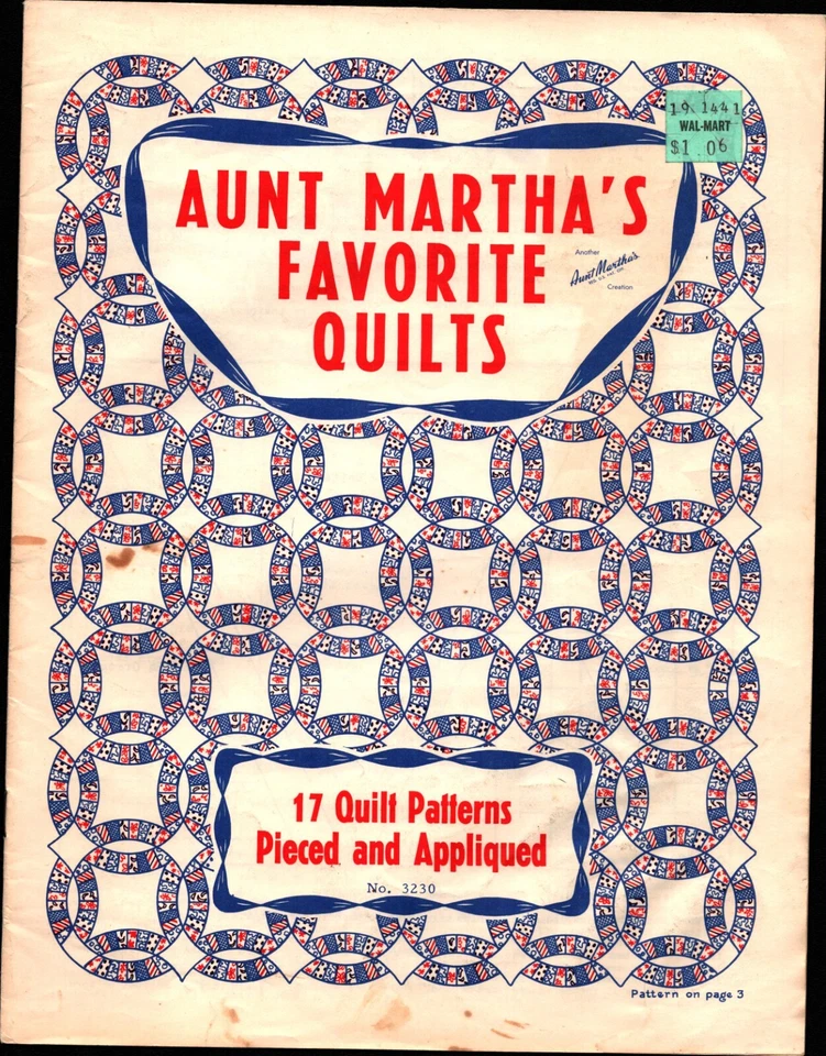 Edredones favoritos vintage de tía Martha No. 3230 17 patrones piezas y aplicados Foto 1 de 1