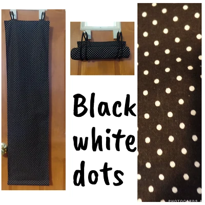 Security Door Curtain For Classroom/Office, Black, Small White Dots Both Sides - Image 1 of 3