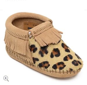 NEW!! Minnetonka Infant's Leopard Riley Booties Size 1