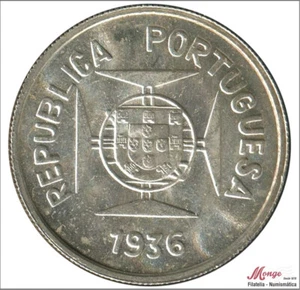 India Portuguesa 1/2 Rupia 1936 - 6 gr. plata S/C / UNC - Picture 1 of 2