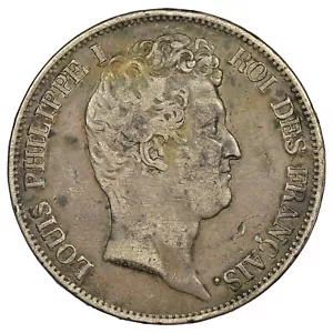 France - Louis-Philippe 5 francs 1831 A argent Paris tr. relief F.316/2 Gad.676a - Foto 1 di 3