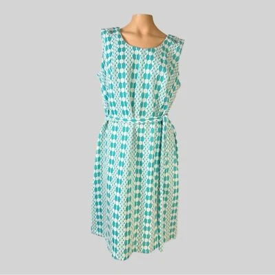 Vintage hecho a mano verde azulado y blanco Foto 1 de 4