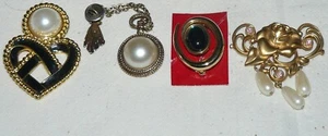 Vintage Menge 4 Avon Broschen Pins 1980er 1990er Jahre Statement Mode Schmuck EUC - Bild 1 von 3