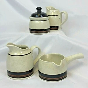 5 PIECE ODD LOT MINT ROYAL DOULTON BISTRO GRAVY BOAT SMALL PITCHER CREAMER SUGAR - Picture 1 of 6