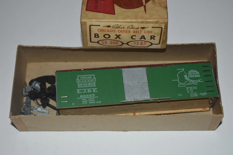 Kit de carro de carga de una sola puerta Roundhouse 208 Elgin Joilet & Eastern 40' escala HO C5592 Foto 1 de 1