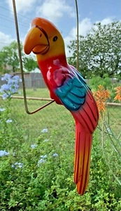 XLg Talavera Macaw Parrot Bird Animal Ceramic Mexican Pottery Hanging Patio 16" - Picture 1 of 5