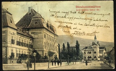 ROMANIA HUNGARY  1907  PC @DICSŐSZENTMÁRTON now TARNAVENI - Image 1 of 2