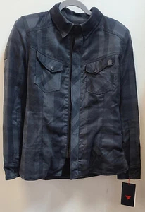 Shima Renegade 2 Lady Motorcycle Shirt ARMORED PLAID BIKER FLANNEL JACKET BLK L - Foto 1 di 12