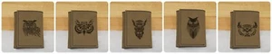 Men's Unique Owls Handmade Genuine Leather Blocking Trifold Wallet MHLT_07 - Picture 1 of 8