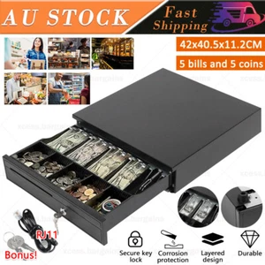 Lockable Cash Box Deposit Slot Petty cash Money Box Safe with 2 keys Portable AU - Picture 1 of 12