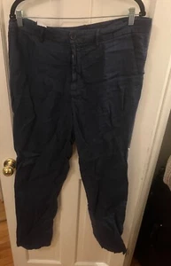 Pantaloni di lino blu 120% lino - 52EU / 36 US - Foto 1 di 3
