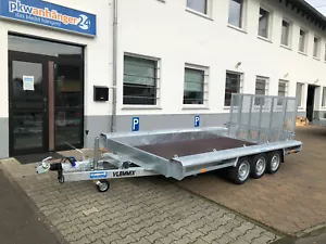NEU! PKW Anhänger Vlemmix Bagger Baumaschinentransporter 400x180 3-Achsen 3500kg - Bild 1 von 12