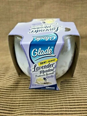 New VTG 2005 Glade Candle Scents Decorated Jar Lavender Meadow 4 Oz * See Desc - Image 1 of 4