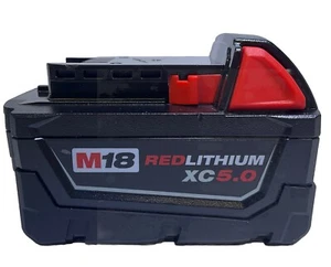 Milwaukee Genuine 5.0 AH 18V Extended Capacity M18 Battery Pack 48-11-1850 - Picture 1 of 5