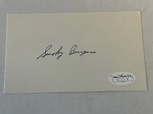 Smoky Burgess (Dec 1991) Signed Autograph Index Card Cincinnati Reds JSA Rare 🔥 - Picture 1 of 4
