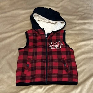 NWT Disney Junior Mickey Mouse Plaid Vest with Mickey Ears Size 2T - Picture 1 of 16